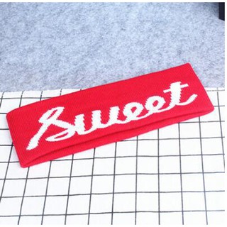 Headband Sweet Đỏ băng đô thể thao phong cách hàn quốc, thời trang quà tặng xinh xắn đáng yêu