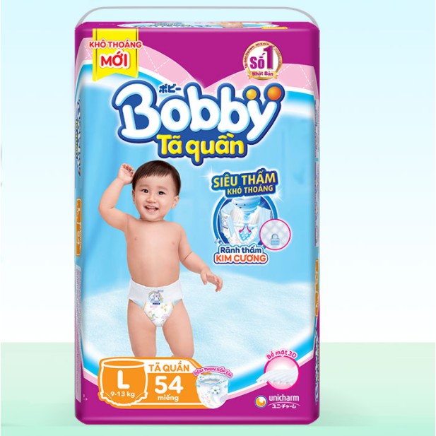 tã quần Bobby size L54 (có tặng và không tặng)