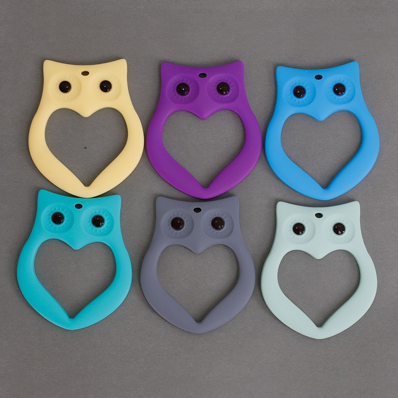 Đồ Chơi Ngậm Nướu Hình Cú Mèo Bằng Silicone Dành Cho Trẻ Em