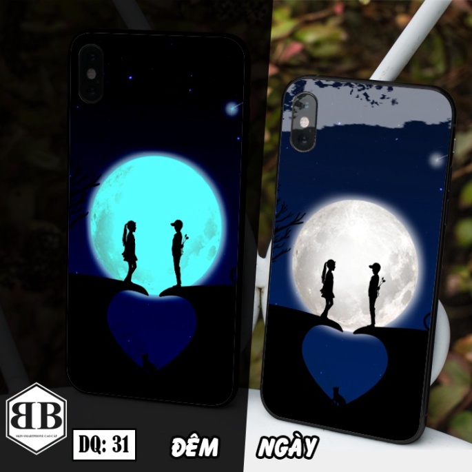 Ốp lưng kính Dạ Quang Iphone X / iphone XS / XS MAX phát sáng trong đêm đẹp mê luôn