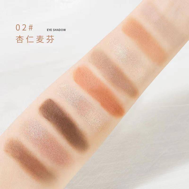 Bảng phấn mắt 9 màu lì và ánh nhũ mềm mịn lâu trôi không thấm nước làm sáng da