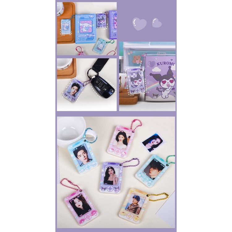 SANRIO Móc Chìa Khóa / Album Ảnh Mini 1 Inch Có Nam Châm Từ Tính Tiện Dụng