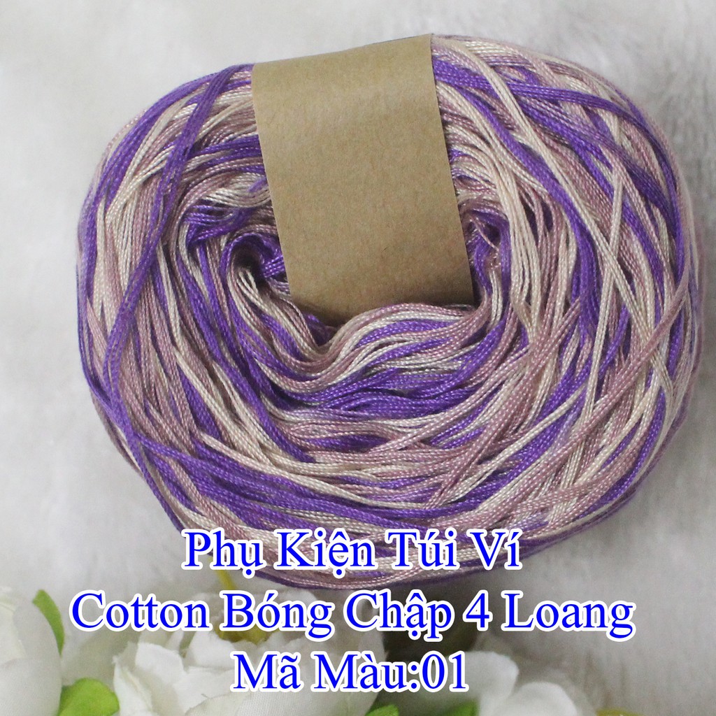 Cotton bóng chập 4 loang/ fingering 4ply loang