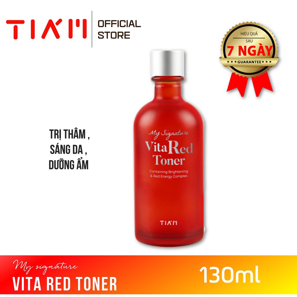 Nước hoa hồng dưỡng trắng , toner se khít lỗ chân lông dành cho mọi Loại da Toners , Tiam My Signature Vita Red 130ml | BigBuy360 - bigbuy360.vn