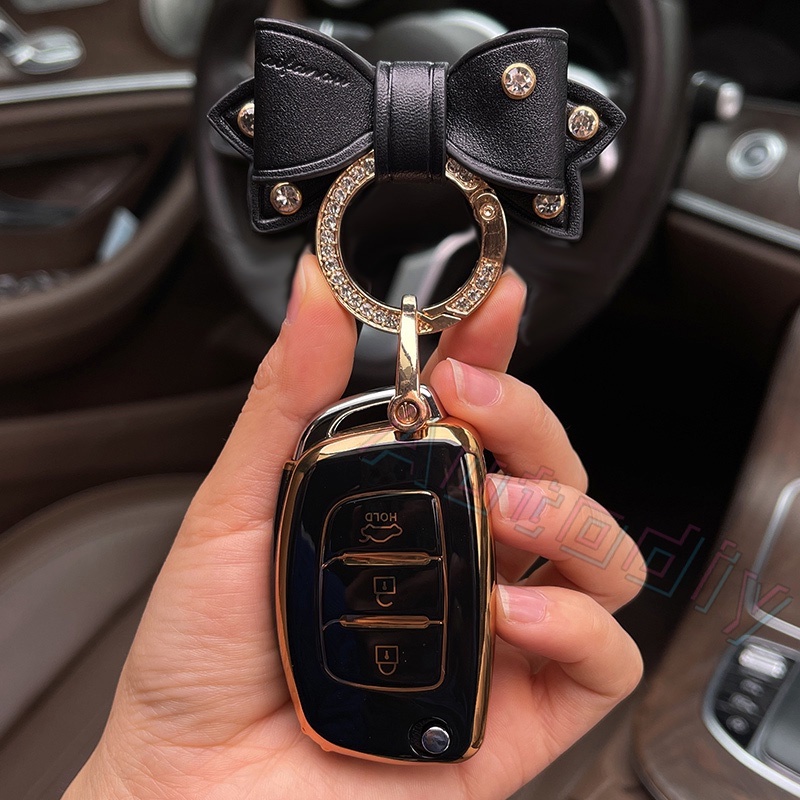 Vỏ TPU Bảo Vệ Chìa Khóa Xe Hơi Hyundai ix25 ix35 i10 i20 i30 Solaris Tucson Sonata Santa Fe Sport Mistra Elantra Creta Verna 2015-2018