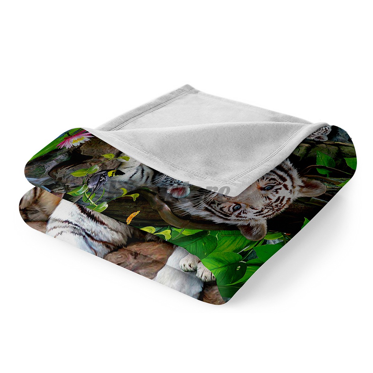 200x150cm Fashion 3D Tiger Printing Plush Fleece Blanket Quilts Bedding Home Office Washable Blanket