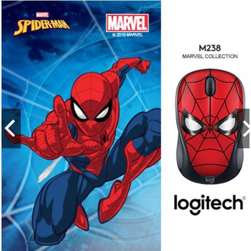 Chuột không dây Logitech M238 Marvel Collection bền bỉ chất lượng với kiểu dáng kích cỡ phù hợp