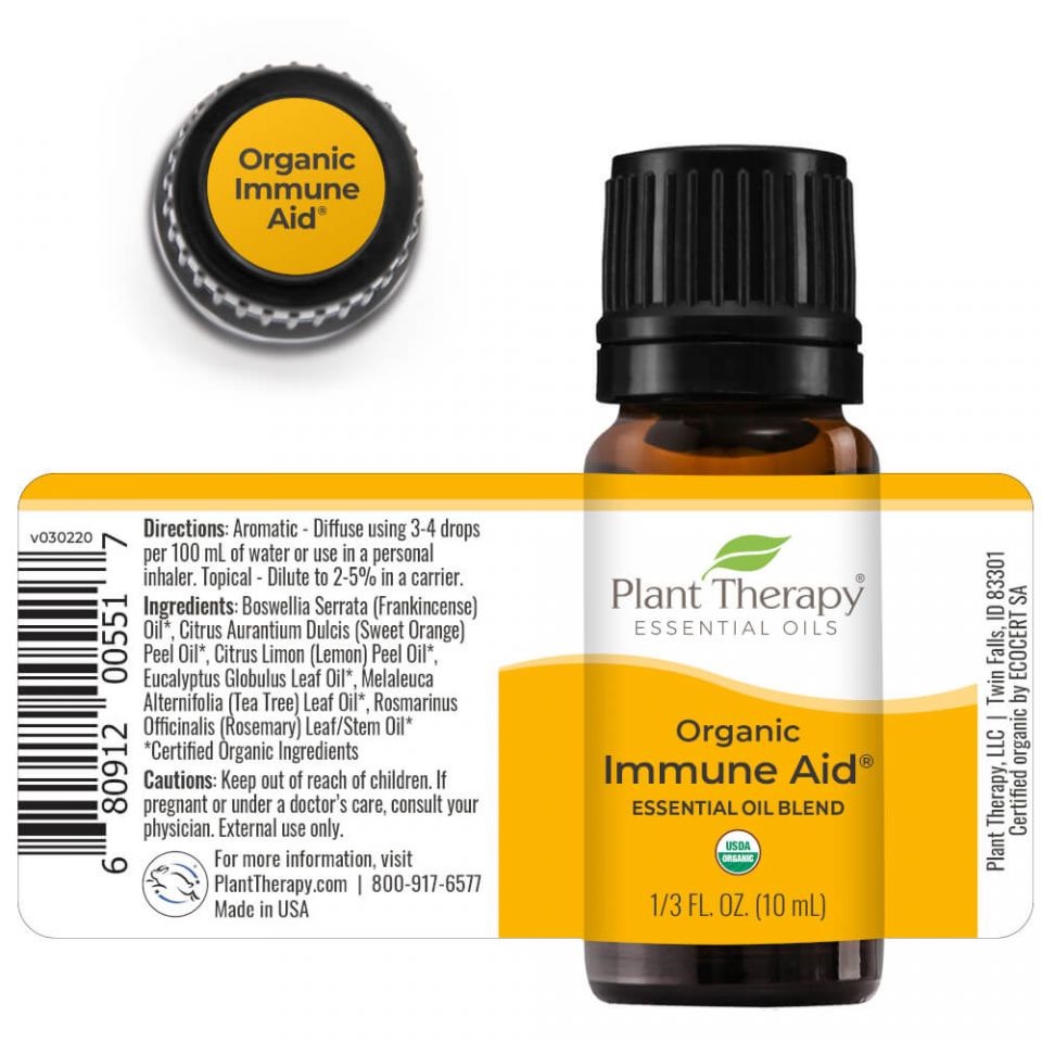 Plant Therapy - Tinh dầu hữu cơ hỗ trợ miễn dịch Immune Aid - Organic essential oil blend