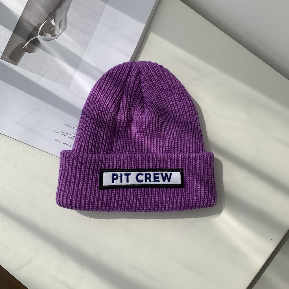 Mũ beanie dệt kim co giãn giữ ấm mùa thu đông có thể gập lại nhiều màu sắc cho bé trai và bé gái