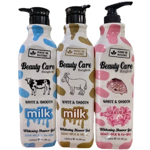 [CHAI VUÔNG] Sữa Tắm Beauty Care Bangkok White & Smooth Milk 1200ml | BigBuy360 - bigbuy360.vn