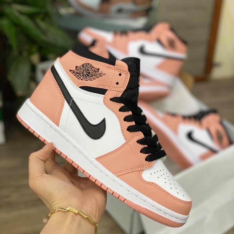Giày thể thao jordan low high hồng trắng cổ thấp cổ cao nữ dễ phối đồ Hót Trend 2022 Full box bill+Tặng dây