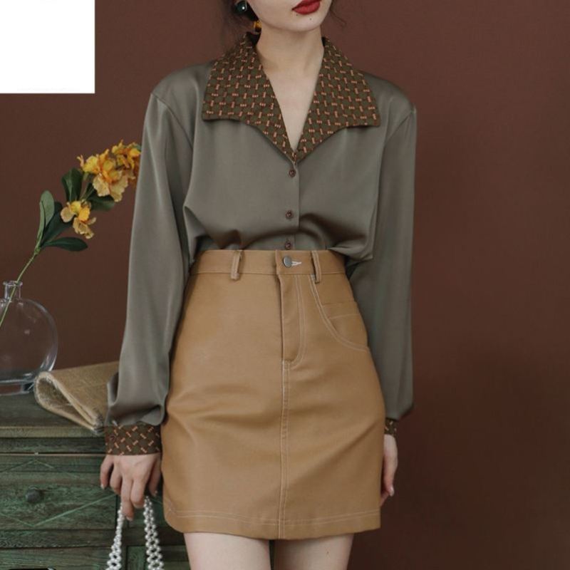 Áo Sơ Mi Dài Tay Form Rộng Thời Trang Vintage Cho Nữ