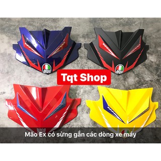 < Mẫu Mới> Ốp Mào Exciter 150 - Mão Sừng Gắn Lắp Chế Các Loại Xe Cực Đẹp!!!