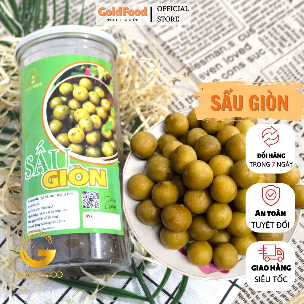 Ô Mai Sấu Giòn Chua Ngọt Đặc Sản Miền Bắc GoldFood Chính Hãng