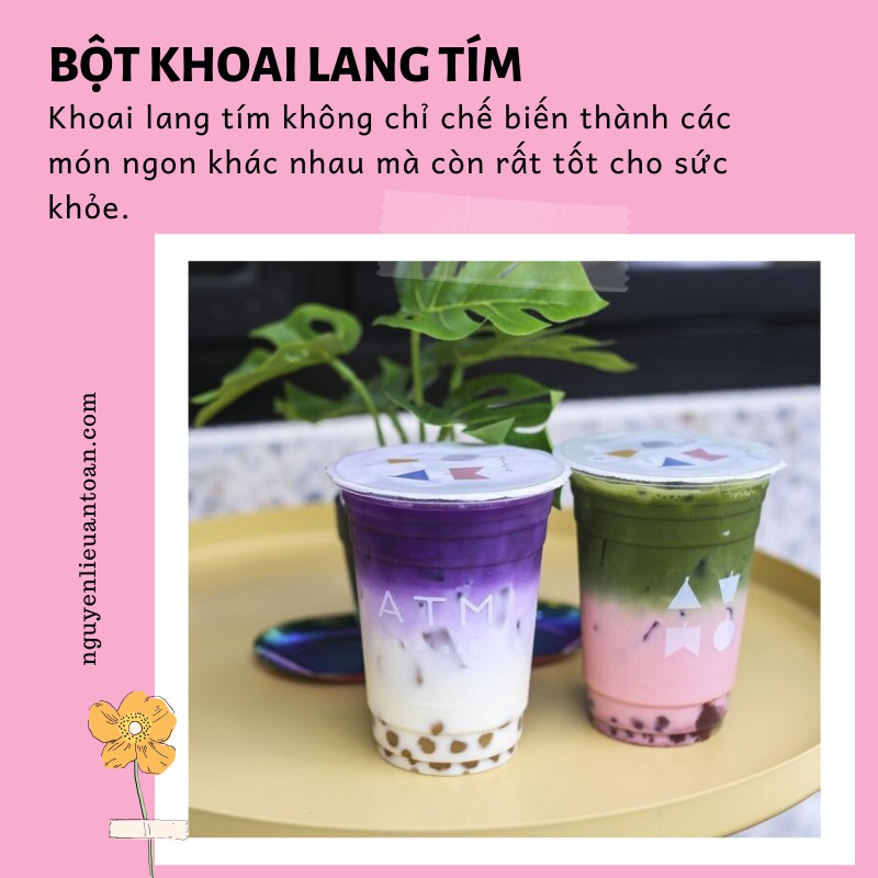 [Mã GROSALE2703 giảm 8% đơn 250K] Bột Khoai Lang Tím Nguyên Chất 1kg Vua An Toàn Sản Xuất