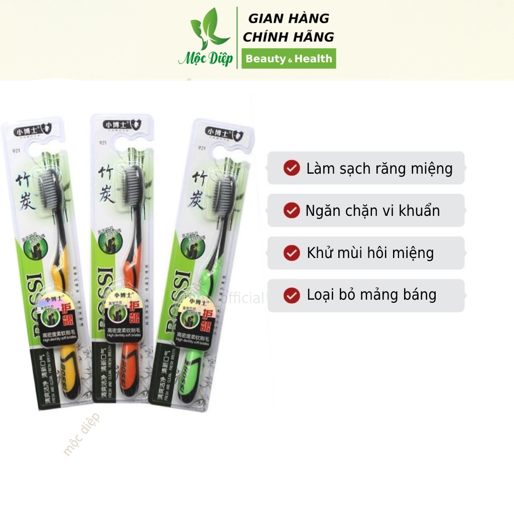 Bàn chải đánh răng Bossi Hàn Quốc 1 chiếc lông nhỏ mềm chống chảy máu lợi - Mộc Diệp
