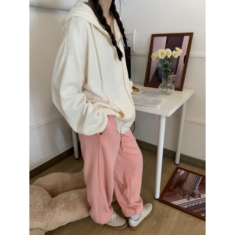 Áo Khoác Hoodie Dáng Rộng Thêu Hình Trái Tim Thời Trang Mùa Thu Mới Cho