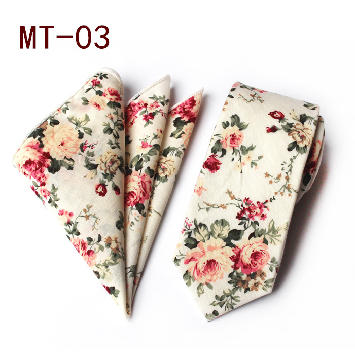 Set cà vạt và khăn tay EFAN in họa tiết sang trọng bản 6cm cho nam