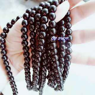 Hạt đá đen 8mm ( xâu 40v )