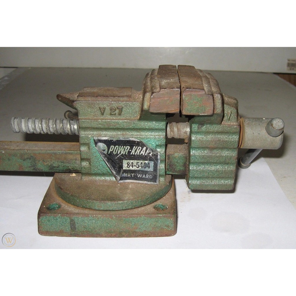 Ê tô vise - MONTGOMERY WARDS POWR KRAFT VISE V82-V83 3-1/2"  ngàm 90 mm