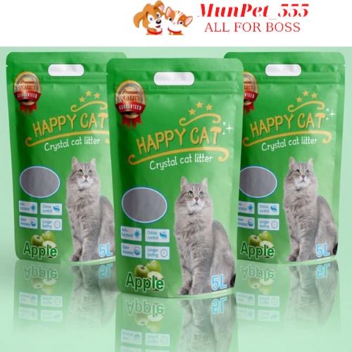 Happy Cat Cát vệ sinh thủy tinh  cho mèo túi 5l