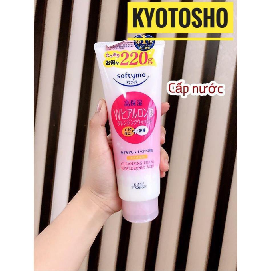 Sữa Rửa Mặt KOSE Softymo Nội Địa Nhật | SRM KOSE Collagen, White, Hyaluronic Acid 220g