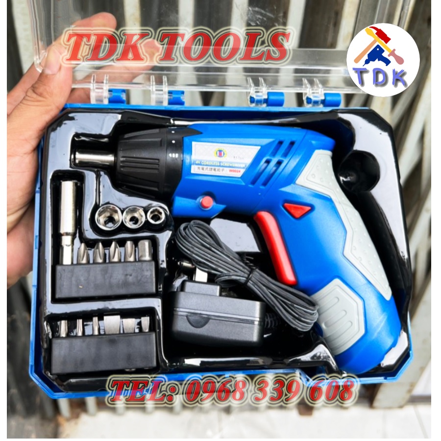Máy vặn vít pin 4V C-Mart W0024, súng bắn vít đa năng
