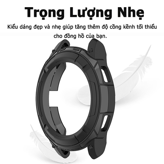 Ốp viền mặt đồng hồ bằng TPU mềm chống nước thoáng khí chống rơi cho Samsung Galaxy Watch 4 Classic 42mm 46mm