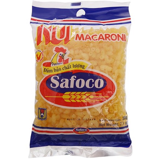 Nui ống ngắn MACARONI Safoco 200g/500g