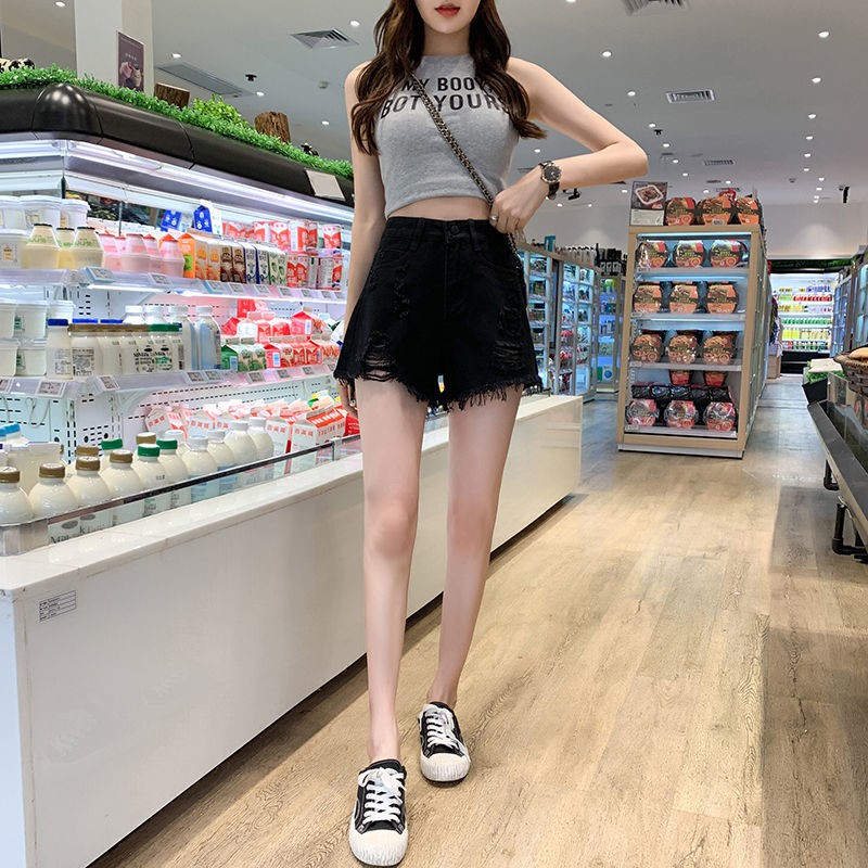 Quần Short Denim Lưng Cao Phong Cách Hàn Quốc 2020 Cho Nữ | BigBuy360 - bigbuy360.vn