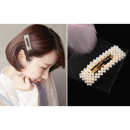 Kẹp Tóc Đính Hạt Sang Trọng Quyến Rũ Phong Cách Hàn Quốc