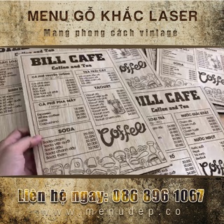 MENU GỖ -KHẮC THEO YÊU CẦU