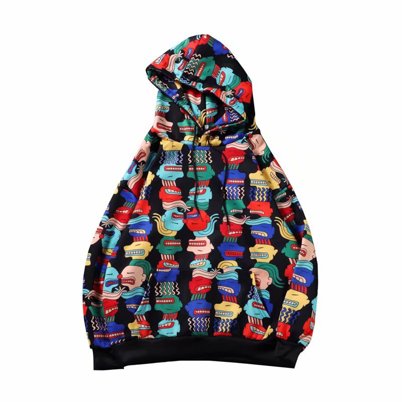 Áo hoodie dáng rộng có mũ trùm đầu in họa tiết hoạt hình đơn giản thời trang | BigBuy360 - bigbuy360.vn