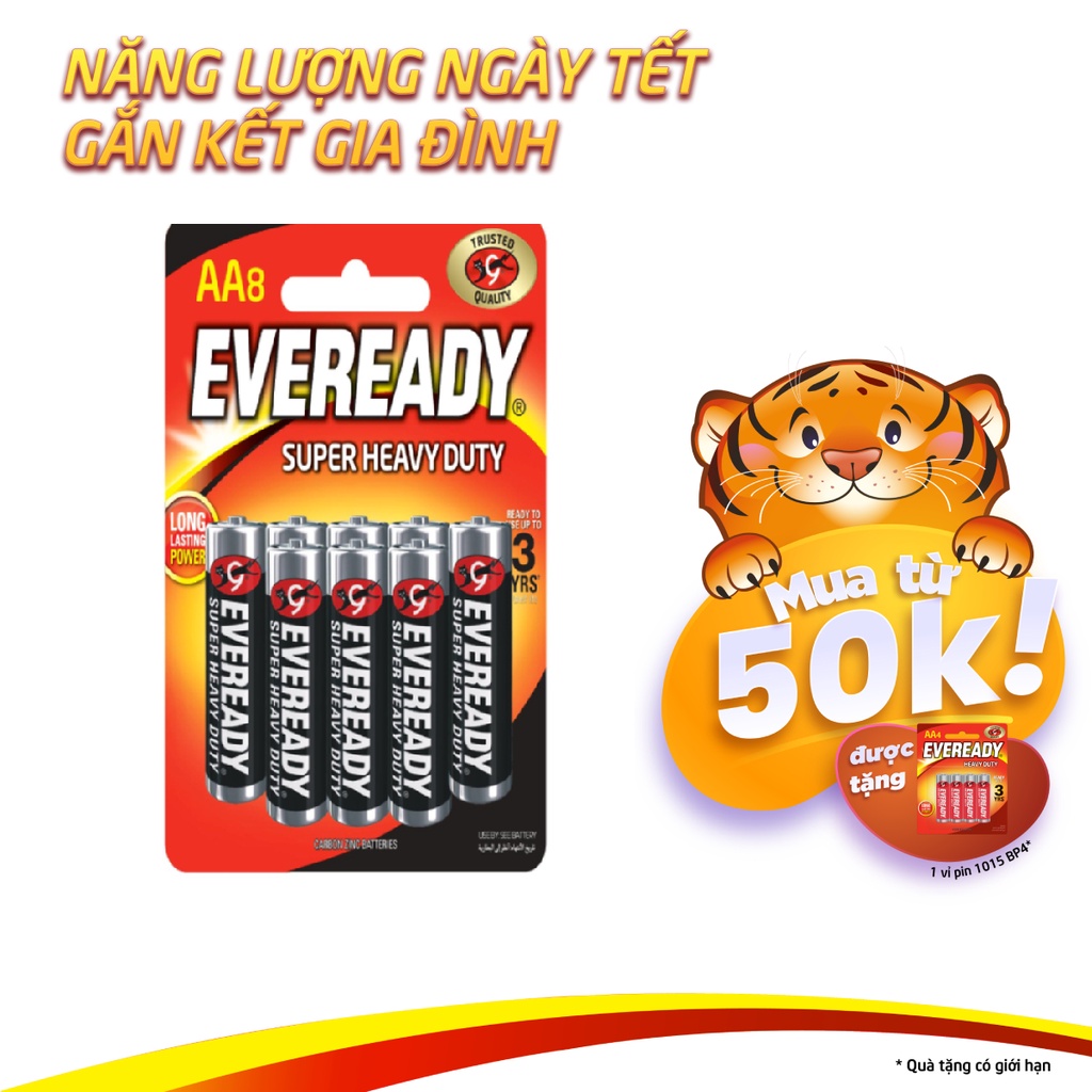 Pin Energizer Eveready Super Heavy Duty 1215 BP8 - 100193482