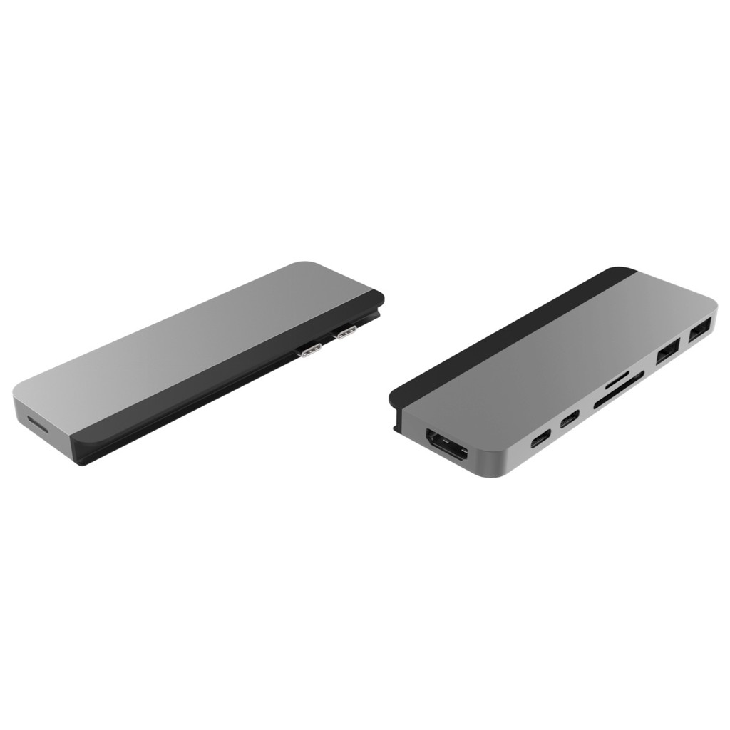 Cổng chuyển Hyperdrive Duo 7-in-2 4K60Hz with cable USB-C Hub for Macbook/iPad/Smartphone - HD28C - Hàng Chính Hãng