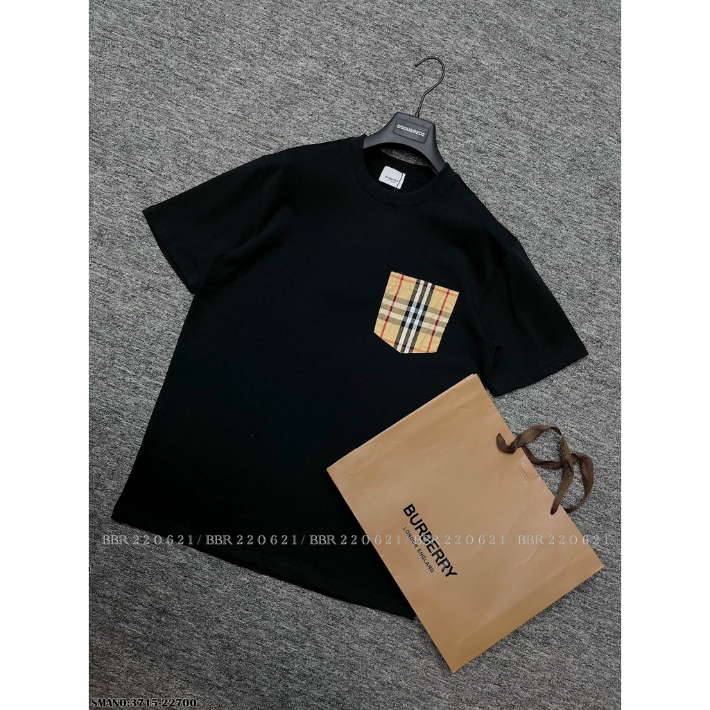 Áo Phông Nam BBR Họa Tiết Túi Trước Ngực Trẻ Trung - Áo Thun Nam BBR Họa Tiết Túi Chất Cotton Mát Mịn DT FASHION MENWEAR