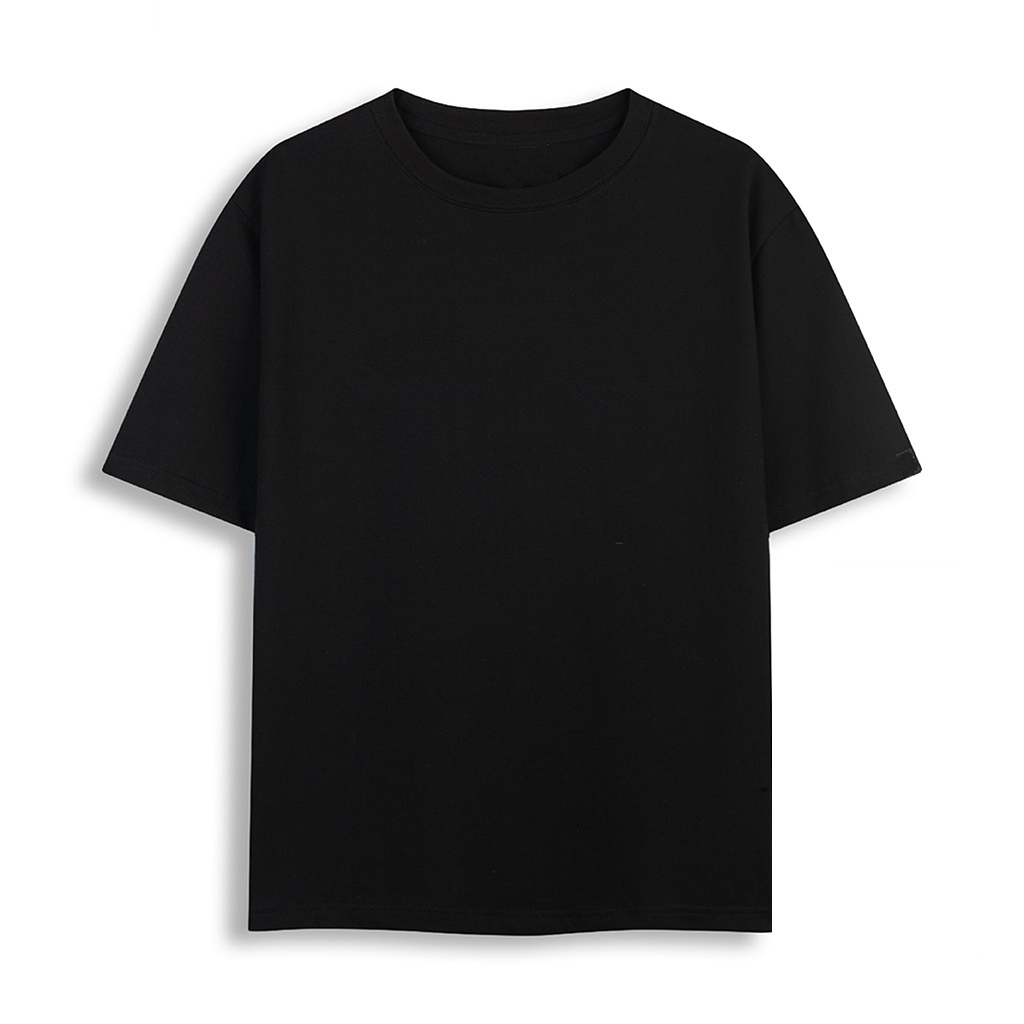 Áo thun TRƠN form rộng tay lỡ cotton TRẮNG ĐEN unisex nam nữ