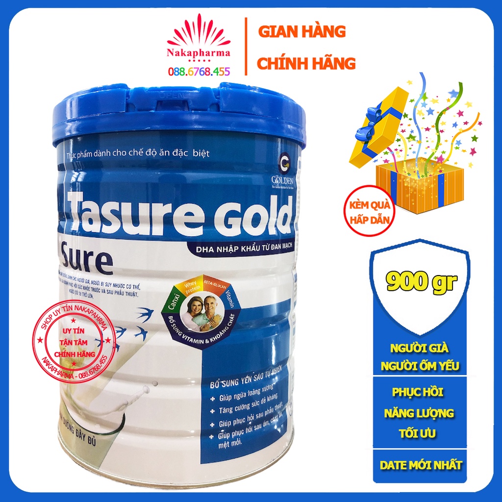 [KÈM QUÀ] Sữa bột Tasure Gold Sure -  Dành cho người cao tuổi, cần bồi bổ cơ thể