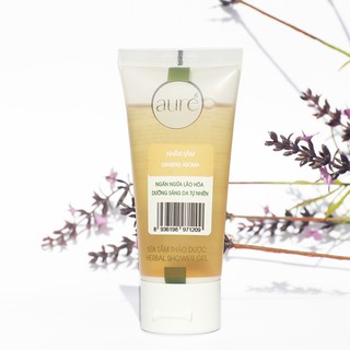 Sữa tắm thảo dược, dưỡng ẩm, phục hồi da khô, trắng da, auré, tuýp 50ml