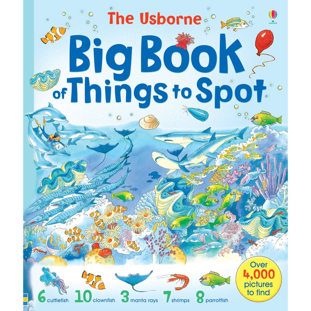 Sách tìm kiếm Big Book of Things to Spot Usborne cho bé từ 3 tuổi