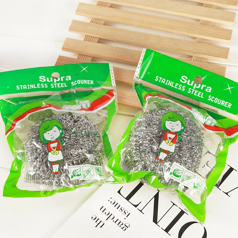 Bộ 6 Miếng Chà Xoong Lưới Thép Mềm Tiện Dụng - Set 6 Miếng Chà Nồi , Chảo Siêu Sạch