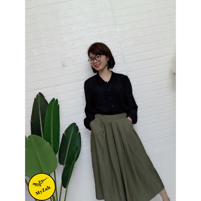 Quần giả váy ống rộng 69K