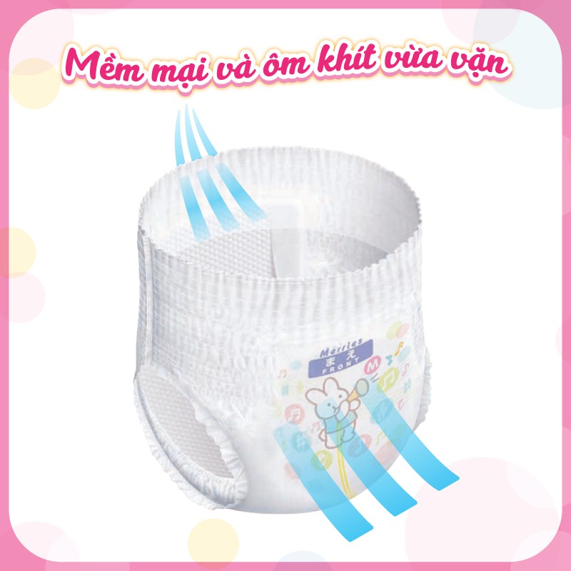 Combo 2 Tã quần Merries size L 44 miếng (Cho bé 9 - 14kg)