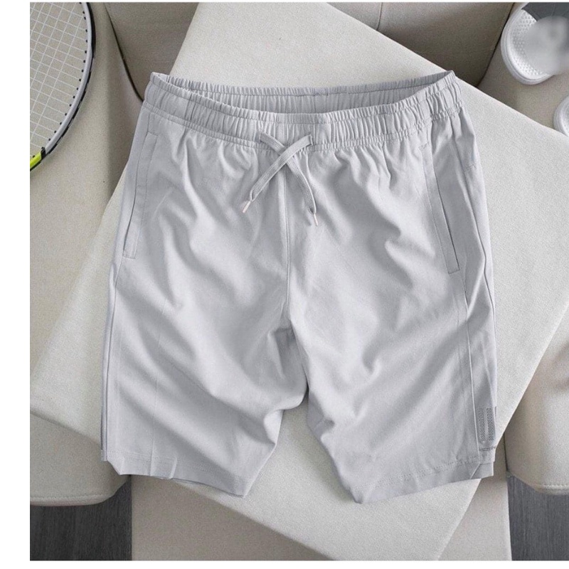 Quần short nam dáng đùi thể thao logo sọc vải dù gió lưng chun Xiaomimi N.001.XCB.2XL