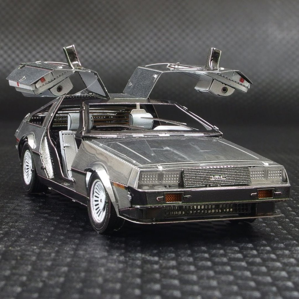 Mô hình 3D kim loại siêu xe DeLorean DMC-12 trong phim Back to the Future , Mô hình lắp ráp 3D thép không gỉ - Chưa lắp