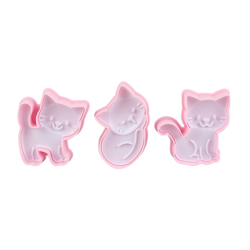 Set 3 Khuôn Nhựa Làm Bánh Quy Kiểu Dáng Dễ Thương