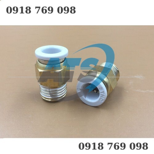 Nối thẳng ren ngoài khí nén STNC YPC nối ống 4mm, 6mm, 8mm, 10mm