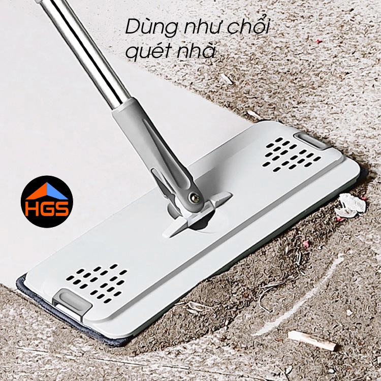 Cây lau nhà bộ lau nhà thông minh tự vắt 360 độ cao cấp , mâm cây lau inox – Mã TD_BL4