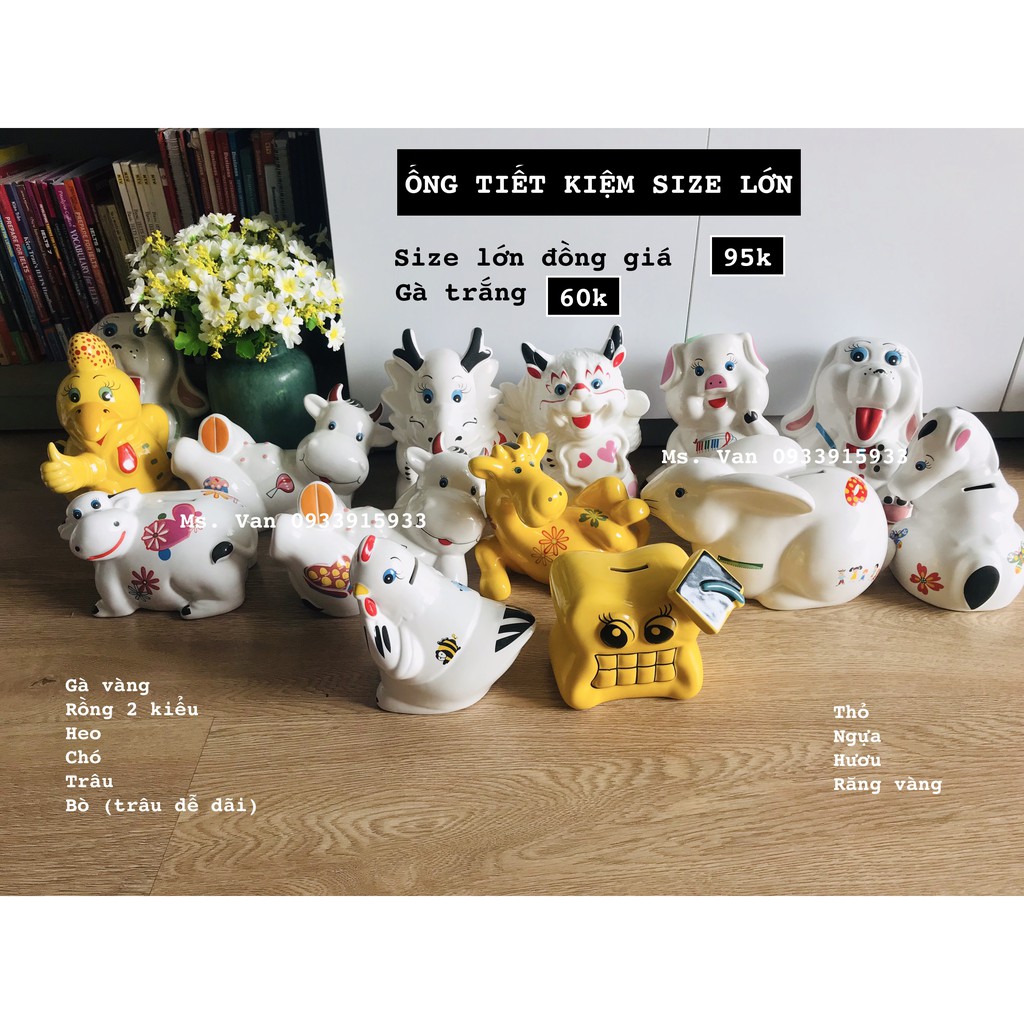 HEO ĐẤT TIẾT KIỆM 12 CON GIÁP BẰNG SỨ