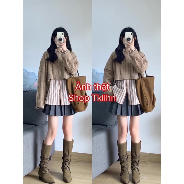 TKLIHN Giày BOOTS cao bồi phong cách Y2K HOT TREND FASHIONITA 2022
